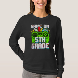 Camiseta Game On 5th Grade Video Game Boys Back To School F