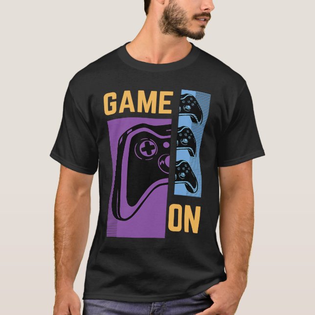 Camiseta Game On Console Controller The Oighties Gamer (Frente)