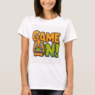 Camiseta Game On Fofa para Monstros Gamer Crianças