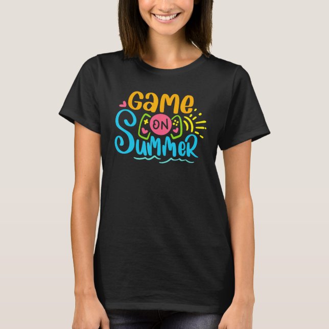 Camiseta Game On Summer Loading Last Day Of School Summer G (Frente)