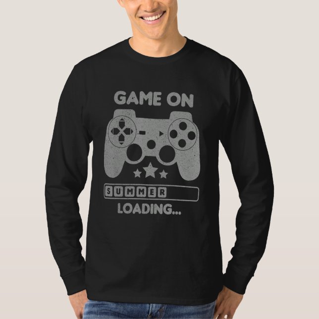 Camiseta Game On Summer Loading Last Day Of School Video Ga (Frente)