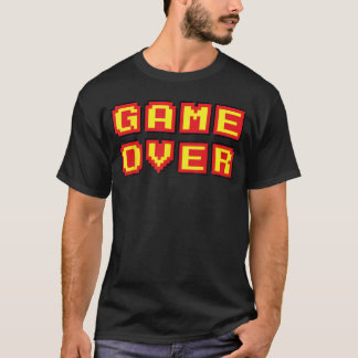 Camiseta Game Over Antigos Jogos de Vídeo Retro Presente de