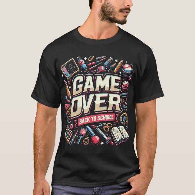 Camiseta Game Over Back to School: Creative Chaos (Frente)