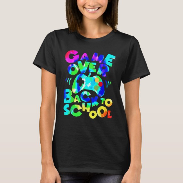 Camiseta Game Over Back To School Video Game Leveled Up Boy (Frente)