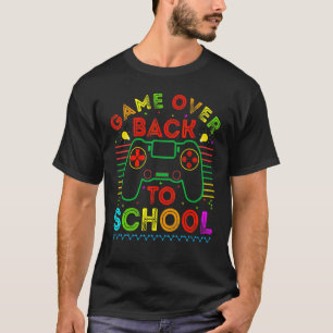 Camiseta Game Over De Volta à Escola Professor Aluno Contr