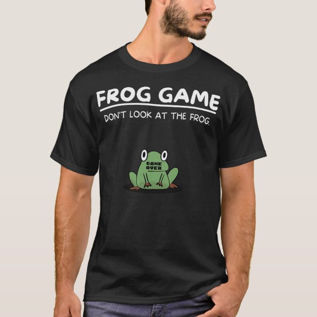 Camiseta Game Over Funny Froggy Game Meme Quirky Frog Colle (Frente)