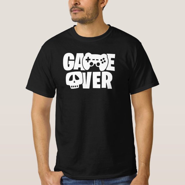 Camiseta Game Over Funny Gamer Quote (Frente)