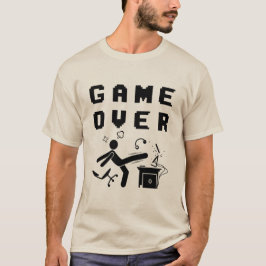 Camiseta Game Over Gamer Rage Funny Gaming Humor Design