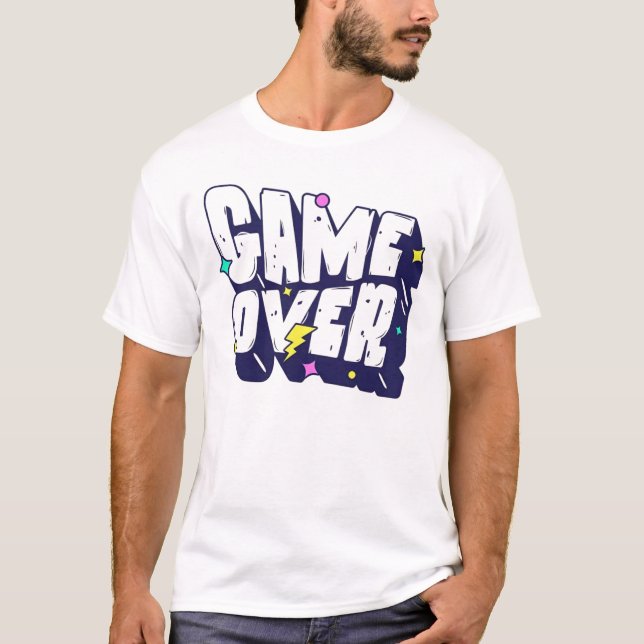 Camiseta Game Over Graphic T-Shirt – Retro Gamer Tee  (Frente)