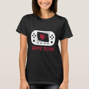 Camiseta Game Over Pixel Heart - Gaming no Gamepad