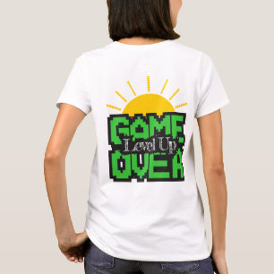 Camiseta Game Over: Revive Jogos Antigos, Suba de Nível no