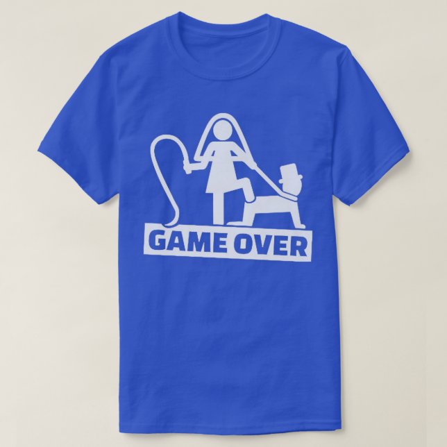 Camiseta Game Over Stag Party FunnyBride Groom800  (Frente do Design)