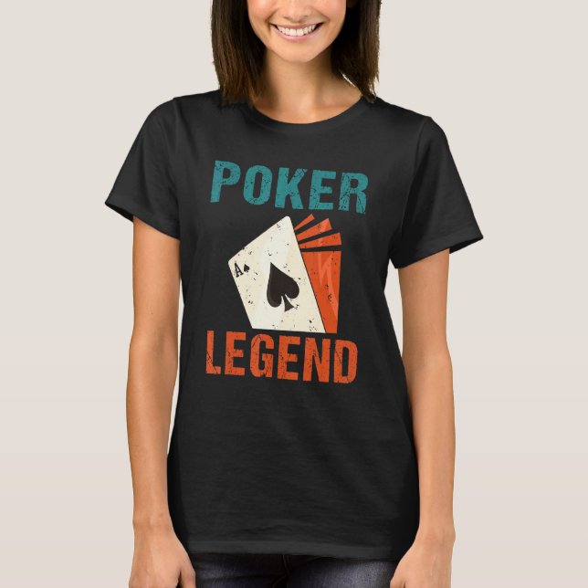 Camiseta Game Playing Cards Poker Legend (Frente)