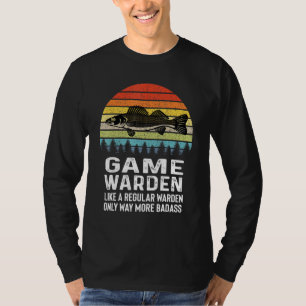 Camiseta Game Warden Retro Vintage Fish Willife Conservati