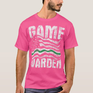 Camiseta Game WardenUSA Flag Nature Willife Enforcement Of