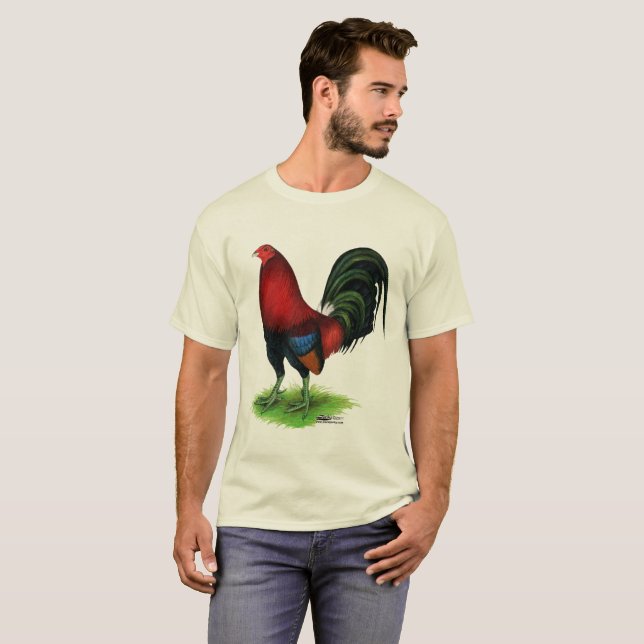 Camiseta Gamecock:  Escuro - vermelho (Frente Completa)