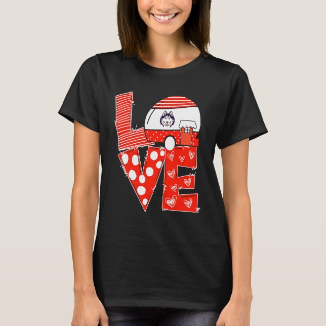 Camiseta Gameday De Amor Com rouco Empilhado (Frente)
