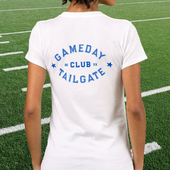 Camiseta Gameday Tailgate Club Personalizado Blue Futebol C (Criador carregado)