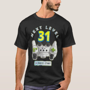 Camiseta Gamer 31º aniversário Próximo nível 31 Game Contro