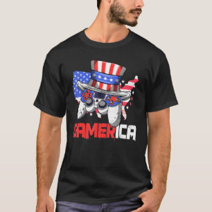 Camiseta Gamer 4th Of 7 Kids Video Game Controller Usa