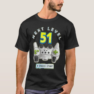 Camiseta Gamer 51º aniversário Próximo nível 51 Game Contro