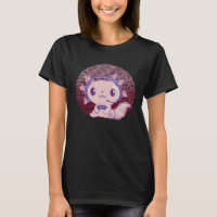 Gamer Axolotl Fish Retro Videos games Pixelart Liz