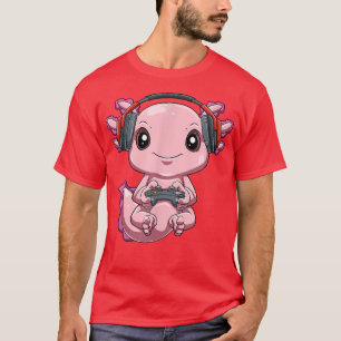 Camiseta Gamer Axolotl - Kawaii Online Gaming Computer Vide