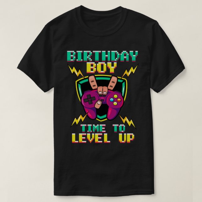 Camiseta Gamer Birthday Engraçado Gift Boy (Frente do Design)