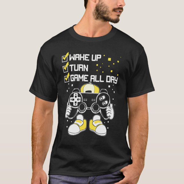 Camiseta Gamer Birthday Gaming Lover Vídeo Jogo Vídeo Paixã (Frente)