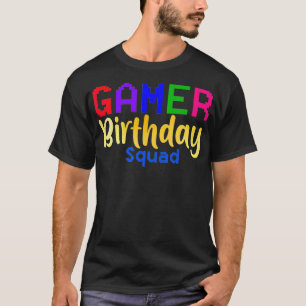 Camiseta Gamer Birthday Squad Party Happy BDay Video Game P