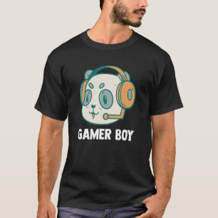 Camiseta Gamer Boy Panda Bear Videos games online