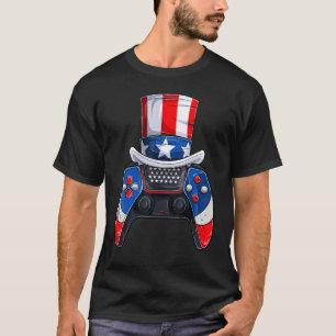 Camiseta Gamer Boys American Usa Flag Video Game 4° Do Ju