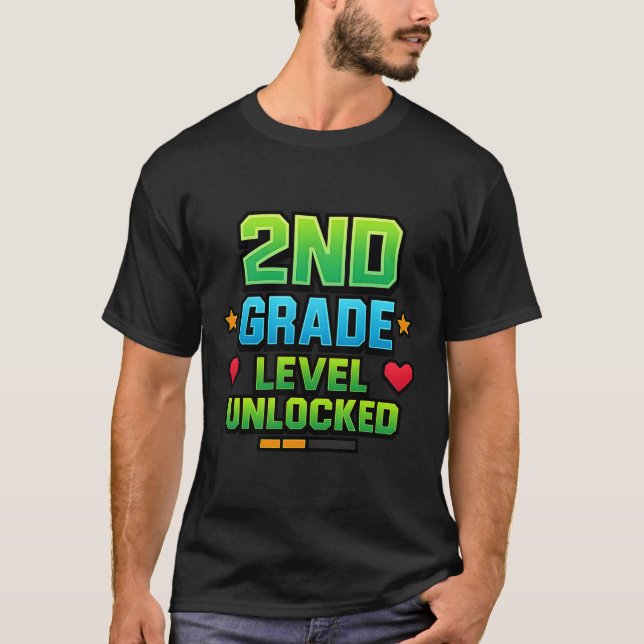 Camiseta Gamer Boys Ck To School 2nd Grade First Day Second (Frente)