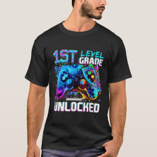 Camiseta Gamer Boys Desbloqueados De Nível 1rua Primeiro Di