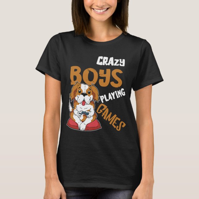 Camiseta Gamer Boys Gamer Dog Consola Jogador Jogo Ga (Frente)