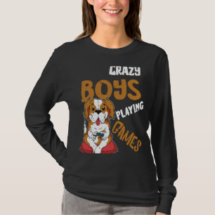 Camiseta Gamer Boys Gamer Dog Consola Jogador Jogo Ga