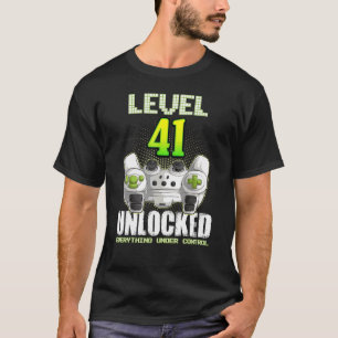Camiseta Gamer Boys Girls 41th Birthday Level 41 Unlocked 4