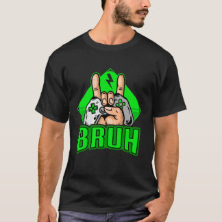 Camiseta Gamer Bruh Video Game Funny Teens Boys Men Kids Ga