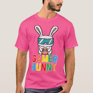 Camiseta Gamer Bunny Cute Easter Video Game Gaming Boys Kid