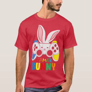 Camiseta Gamer Bunny Páscoa Jogo Jogo Jogo Meninas Para