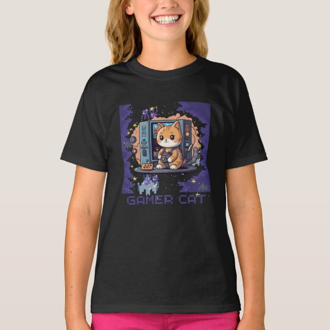 Camiseta Gamer Cat (Frente)