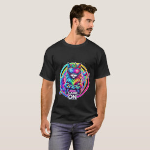 Camiseta Gamer Cat - Jogue em outra dimensão