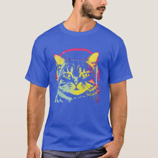Camiseta Gamer Cat Music Lover engraçado