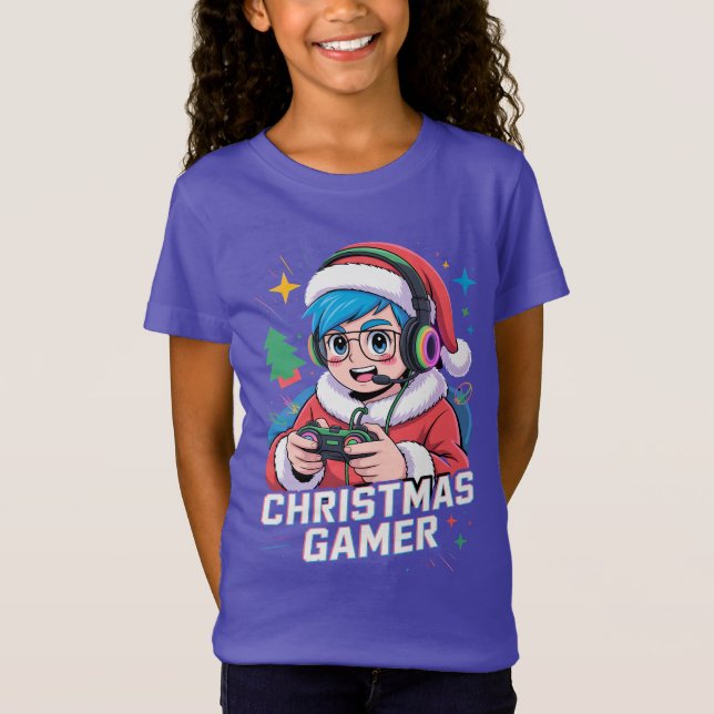 Camiseta Gamer Christmas Gifts Cool Kids Holiday Gamer  (Frente)