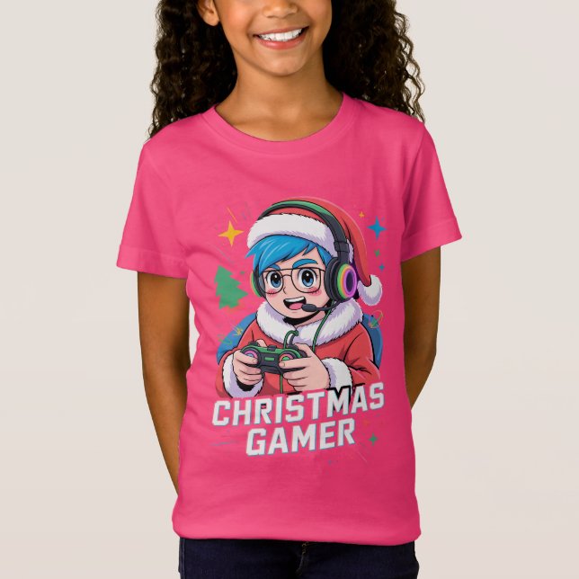 Camiseta Gamer Christmas Gifts Cool Kids Holiday Gamer  (Frente)