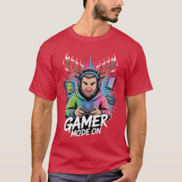 Camiseta Gamer Christmas Gifts Gamer Mode On Holiday Gaming