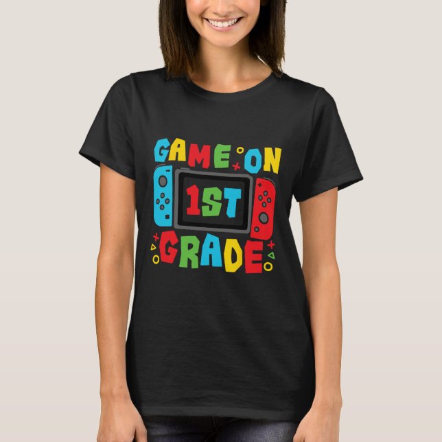 Camiseta Gamer Ck To School First Day Grade Team 1st Grade  (Frente)