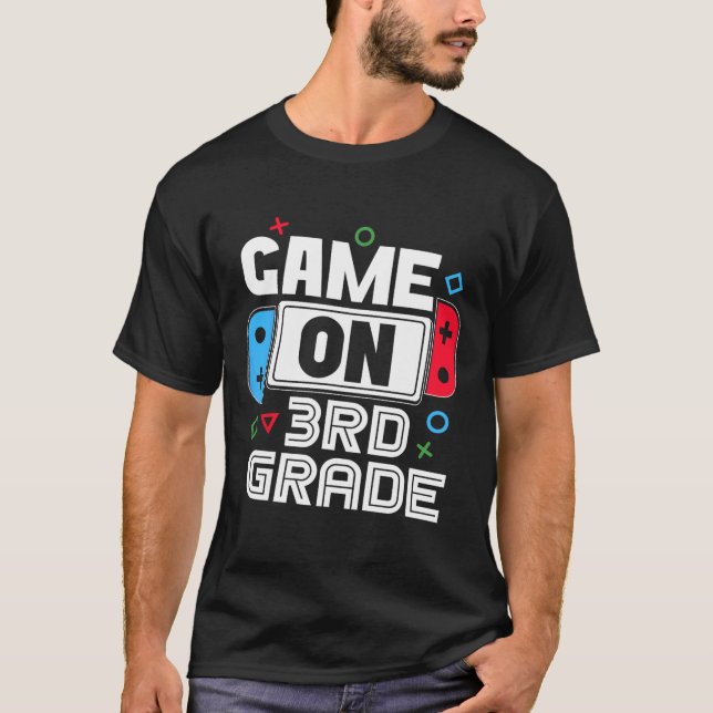 Camiseta Gamer Ck To School Funny Game 3rd Grade Kids Boys  (Frente)