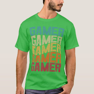 Camiseta Gamer Clássico Retro Jogos de Vídeo dos Anos 70 80