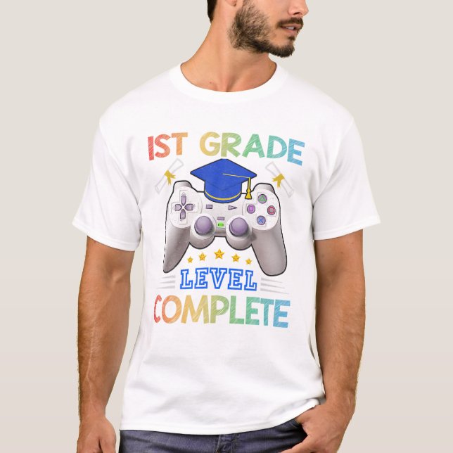 Camiseta Gamer Concluinte de Nível de Série (Frente)
